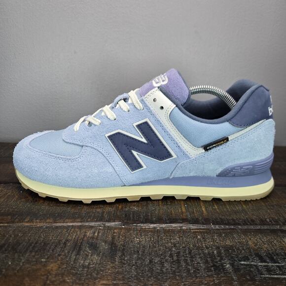 NEW New Balance 574 Mens Size 11 D Running Shoes U574NLB Blue White Suede main image 9
